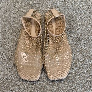 Elegant Tan Mesh Women's Sandals
